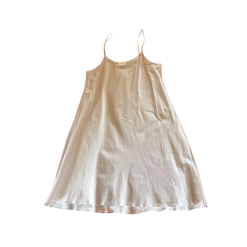 Megan Park Dress Lavender 100% Cotton Spaghetti Strap A-Line Slip Dress M